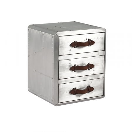 Все тумбы в стиле лофт – Тумба Pilot Aluminum 3 Drawer в прихожие