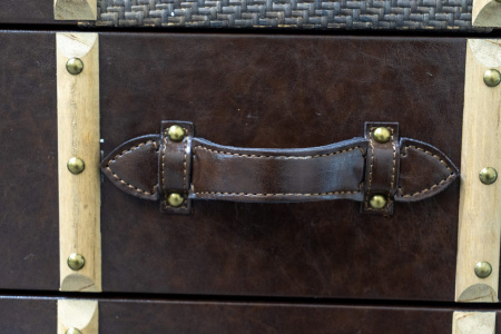 Коллекция Loft - Столы в стиле лофт – Офисный стол traveler, leather and rattan
