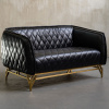 Двухместные в стиле лофт – Двухместный диван diplomat, black leather