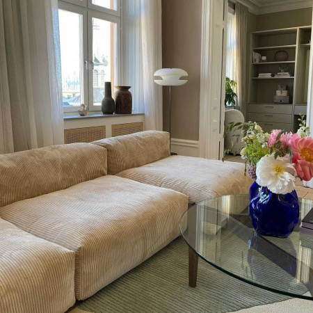 Диваны в гостиную в стиле лофт – Угловой диван Marshmallow Three Seat Sofa L