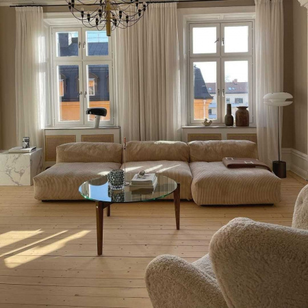 Диваны в гостиную в стиле лофт – Угловой диван Marshmallow Three Seat Sofa L
