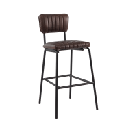 Leather mountain barstool