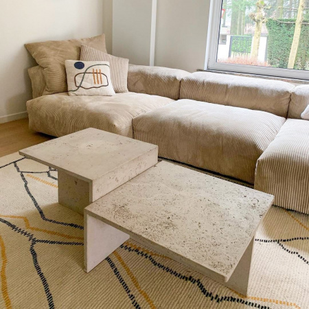Диваны в гостиную в стиле лофт – Угловой диван Marshmallow Three Seat Sofa L