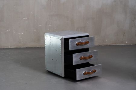 Все тумбы в стиле лофт – Тумба Pilot Aluminum 3 Drawer в прихожие