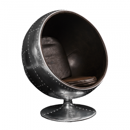 Кожаные в стиле лофт – Кресло ball aviator, rotation 360°