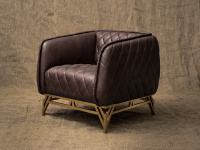 Кресло diplomat, quilted black leatherir