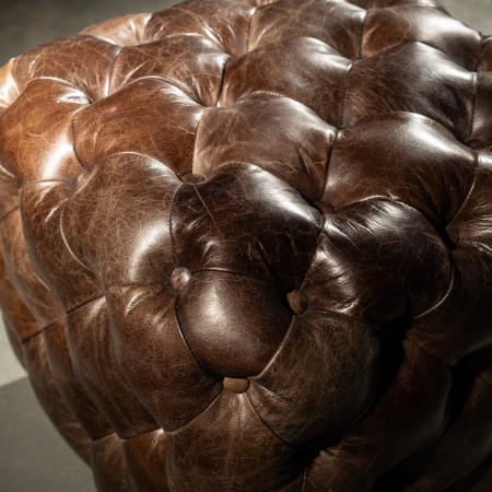 Коллекция Loft в стиле лофт – Пуф chesterfield, buttoned leather