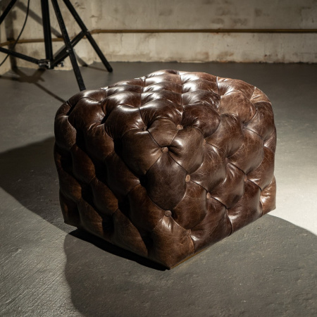 Коллекция Loft в стиле лофт – Пуф chesterfield, buttoned leather