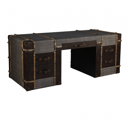 Коллекция Loft - Столы в стиле лофт – Офисный стол traveler, leather and rattan