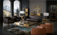 Прикроватная тумба Gothic Brass Golden Steel