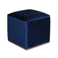 Пуф cube, blue velvet