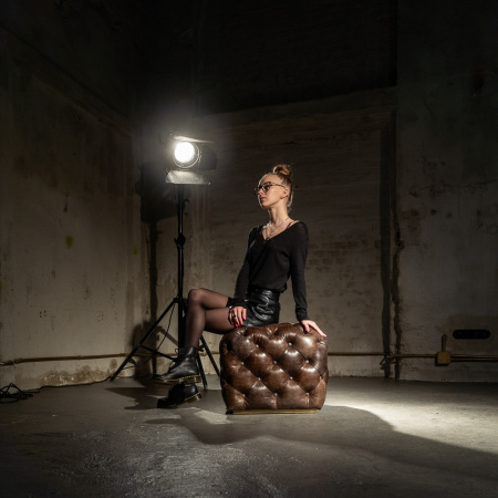 Коллекция Loft в стиле лофт – Пуф chesterfield, buttoned leather