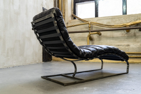 3D-модели мебели в стиле лофт – Шезлонг nomad black, steel frame