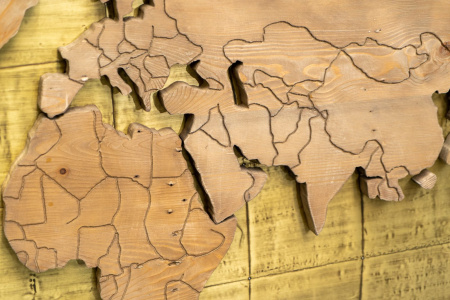Арт-объект в стиле лофт – Карта World Map Interior Accessory