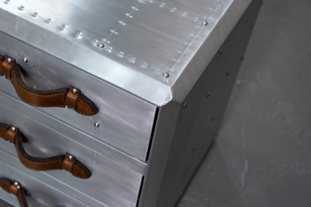 Все тумбы в стиле лофт – Тумба Pilot Aluminum 3 Drawer в прихожие
